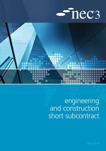 The short subcontract can be used as a subcontract to NEC3 Engineering and Construction Contract (ECC) and NEC3 Engineering and Construction Short Contract (ECSC). 