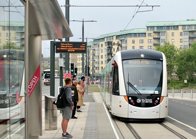 Trams to Newhaven, Edinburgh, UK