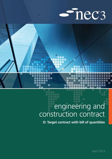 This document contains all the core and secondary option clauses, the schedules of cost components, and contract data relevant to an option D contract.   