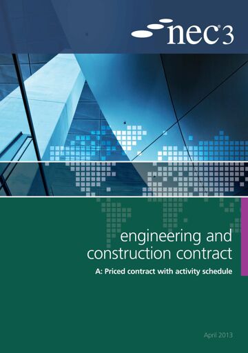 This document contains all the clauses, the shorter schedule of cost components and contract data, relevant to an option A contract. 