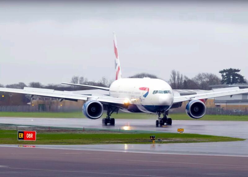 New rapid exit taxiway, Gatwick airport, UK