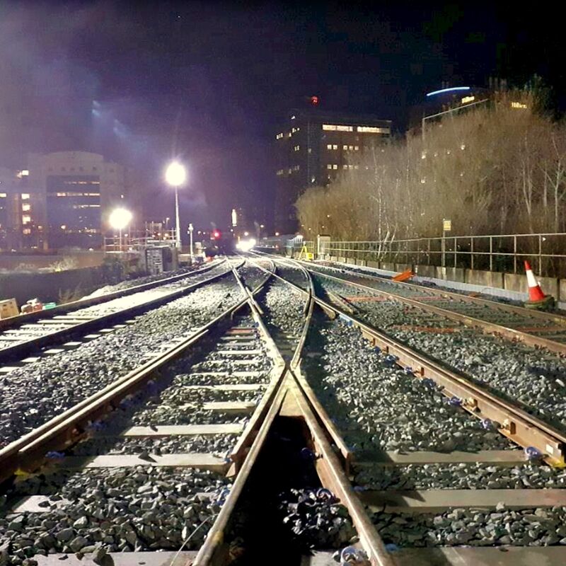 Railway junction renewal in Belfast, Northern Ireland