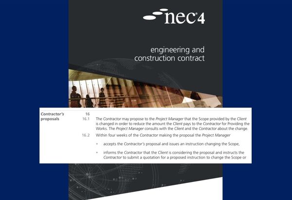 Value engineering under Clause 16 of the NEC4 ECC