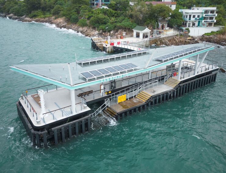 New pier at Pak Kok on Lamma Island in Hong Kong delivered with ECC Option B