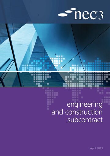 The subcontract is intended for use in appointing a subcontractor where the contractor has been appointed under the NEC3 Engineering and construction options.
