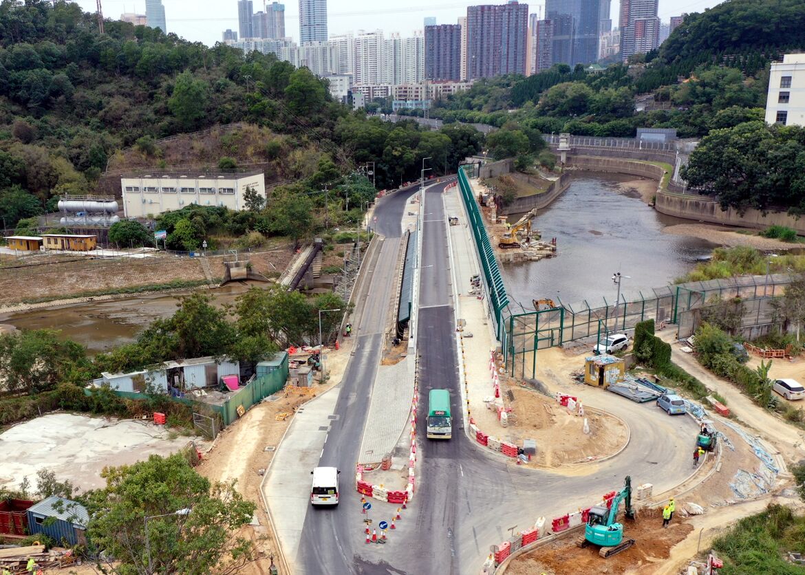 Widening of Lin Ma Hang Road, New Territories, Hong Kong