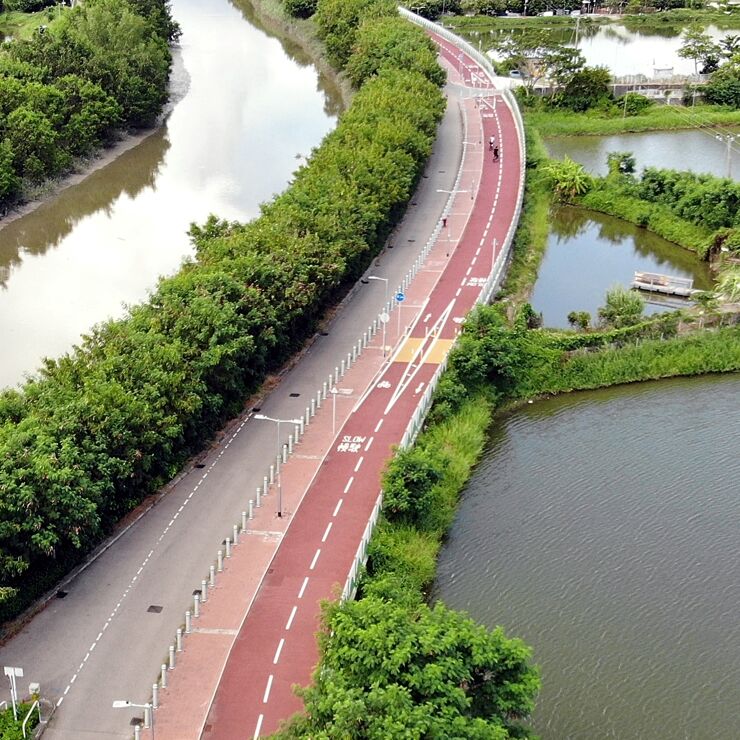 Cycle track from Yuen Long to Sheung Shui, Hong Kong