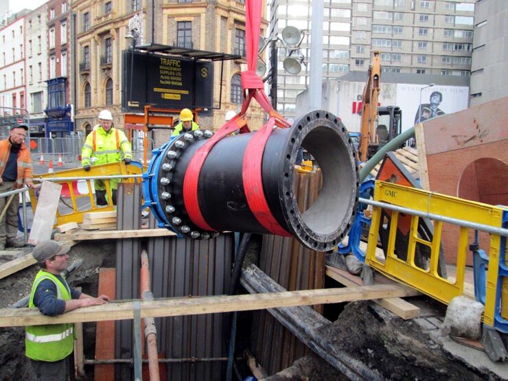 Luas Cross City line utility diversion works, Dublin, Ireland