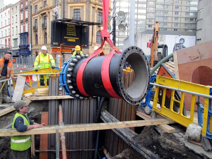 Luas Cross City line utility diversion works, Dublin, Ireland