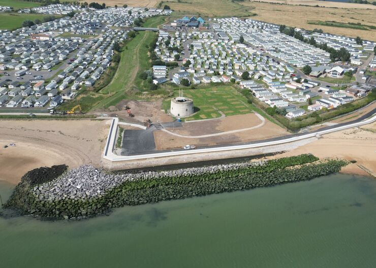 Cockett Wick sea wall improvements, Essex, UK