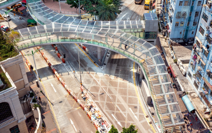 Hong Kong footbridge delivered early and below budget with NEC