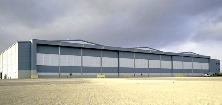 Lossiemouth Poseidon MRA1 hangar, UK