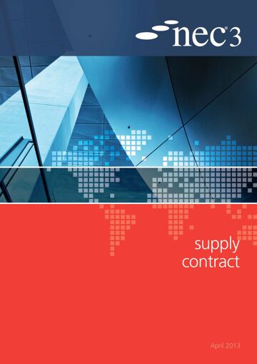 The NEC3 Supply Contract is the first set of standardised terms designed for local and international procurement of high-value goods and related services including design.   