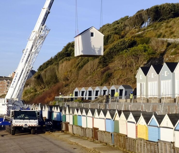 Overnight beach lodges, Bournemouth, UK