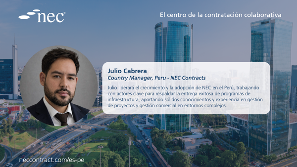 NEC appoints Julio Cabrera as Country Manager for NEC Contracts in Peru