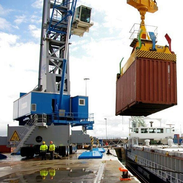 St. Peter Port Harbour cranes, Guernsey 